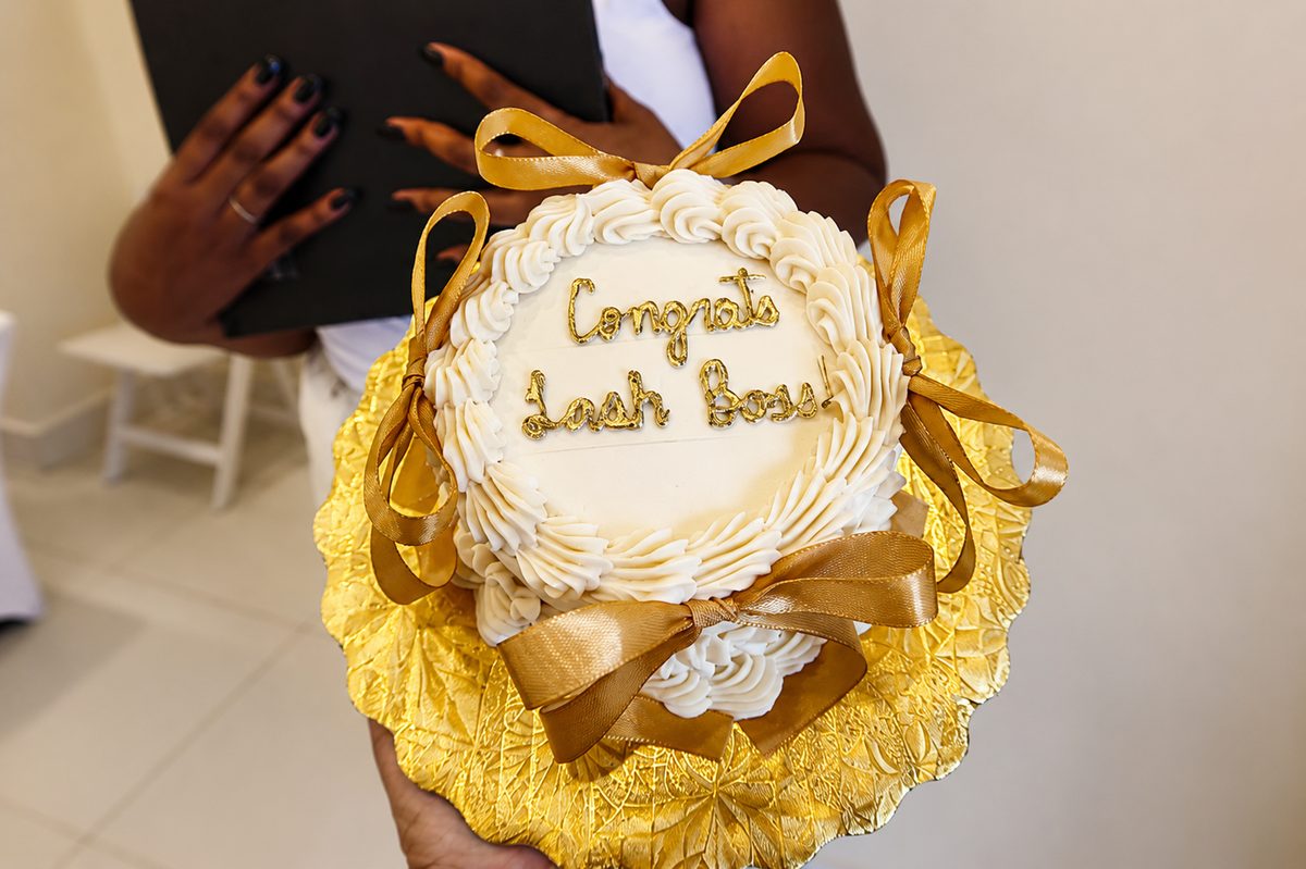Lash Loft training graduate with certificate